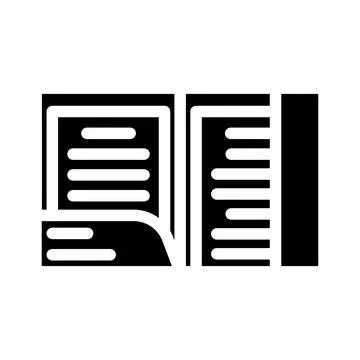 Business folder glyph icon vector illustration Stock Illustration