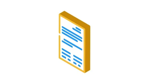 Business folder isometric icon animation Stock Footage 327295969