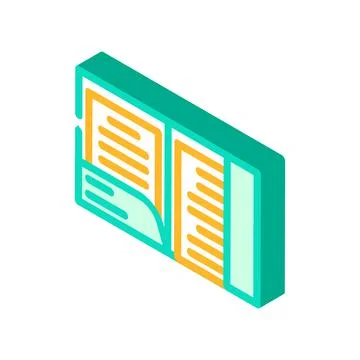 Business folder isometric icon vector illustration Illustrazione stock