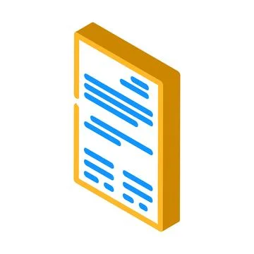 Business folder isometric icon vector illustration Stock Illustration