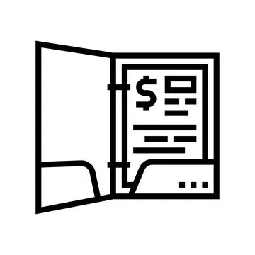 Business folder line icon vector illustration Stock Illustration