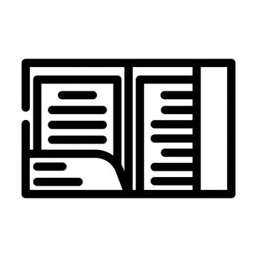 Business folder line icon vector illustration Illustrazione stock