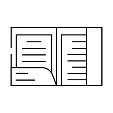 Business folder line icon vector illustration Stock Illustration