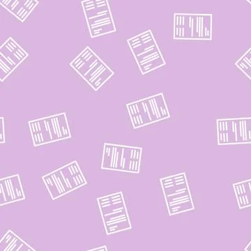 Business folder line vector seamless pattern Illustrazione stock