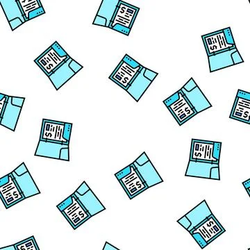 Business folder vector seamless pattern 스톡 일러스트