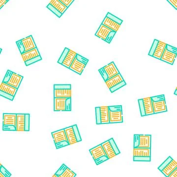 Business folder vector seamless pattern Illustrazione stock