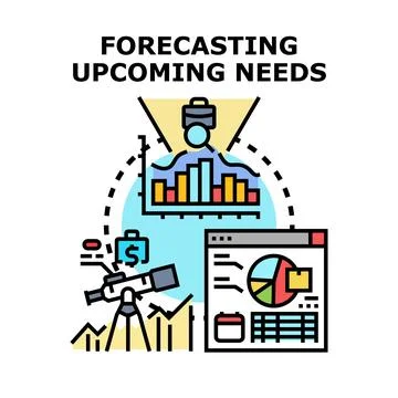 Business forecasting upcoming needs and future planning 스톡 일러스트