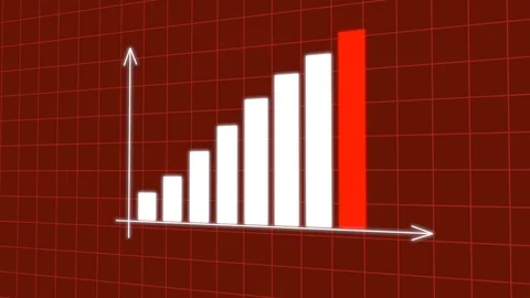 Business futuristic bar graph chart diagram with arrows axis. Vidéo 113965053