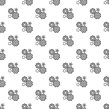 Business gear pattern seamless vector Stockillustratie