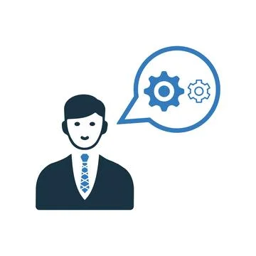 Business, gear, plan, solution icon Stock Illustration
