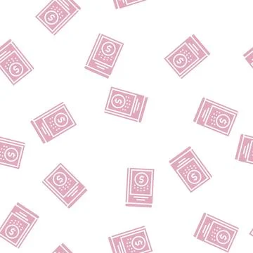Business genre glyph seamless pattern Stock Illustration