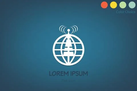 Business global icon, vector eps10 Stock Illustration