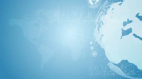 The business globe and digital data background Stock Footage 44082037