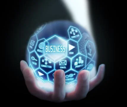 Business globe blue background plan, idea,email,conection,profit,seo Stock Illustration
