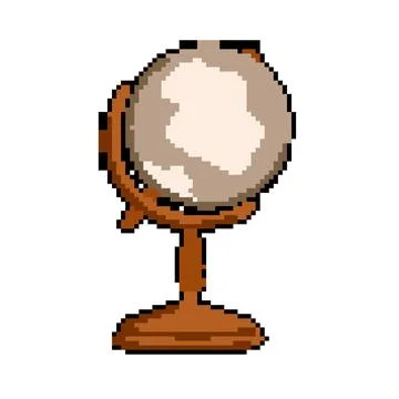 Business globe pixel art vector illustration Illustrazione stock