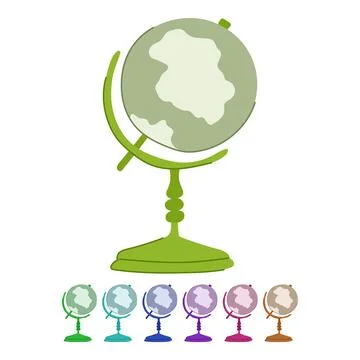 Business globe vector cartoon graphic Stock Illustration
