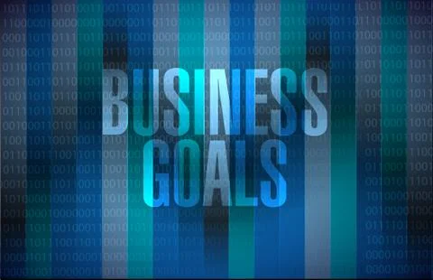 Business Goals binary background sign concept Stockillustratie