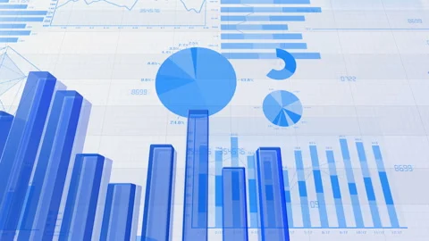 Business Graph 18 4 BnF1b 4k Vídeos de archivo 98089695