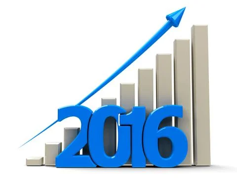 Business graph up 2016 Illustrazione stock