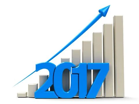 Business graph up 2017 Stock Illustration