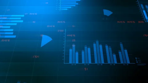 Business Graph 2018 3 Back B1e 4k Stock Footage 97634385