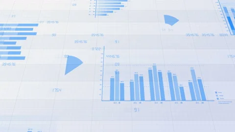 Business Graph 2018 3 Back B1b 4k Stock Footage 97634413