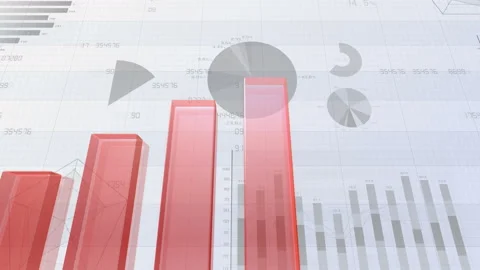 Business Graph 2018 3 BlB1r 4k Stockbeeldmateriaal 96743443