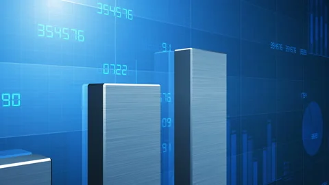Business Graph 2018 7 BlA1b Video stock 100076217