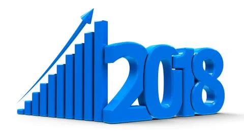 Business graph up 2018 Stock Illustration