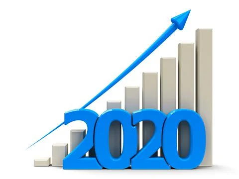 Business graph up 2020 Stock Illustration