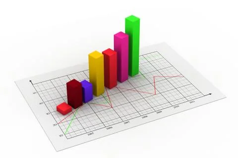 Business graph 3d Stock Illustration