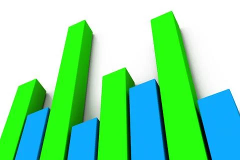 Business graph 3d Stock Illustration