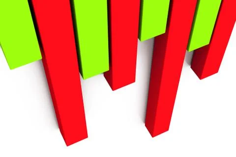 Business graph 3d Stock Illustration