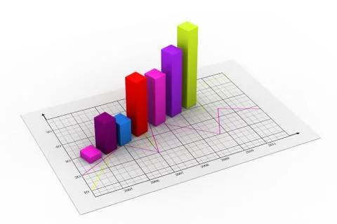Business graph 3d Stock Illustration
