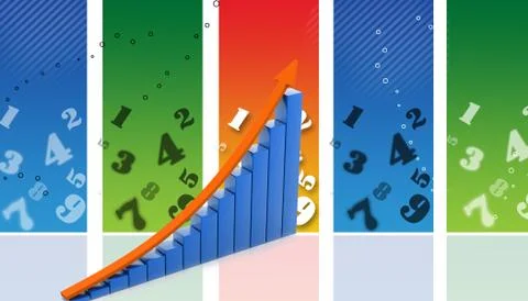 Business graph in abstract background Stock Illustration