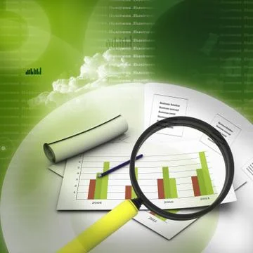 Business graph analysing Stock Illustration