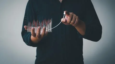 Business graph analysis and technology concepts Evolve for success and fina.. Stock Photos