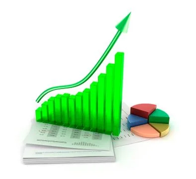 Business graph analysis Stock Illustration