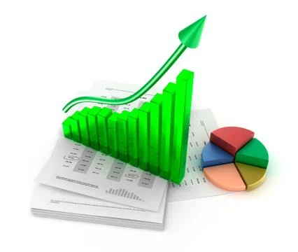 Business graph analysis Stock Illustration