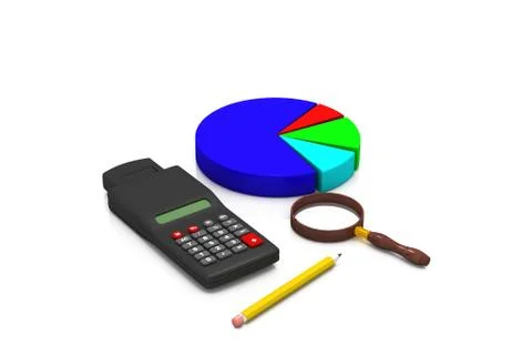 Business graph analyzing Stock Illustration