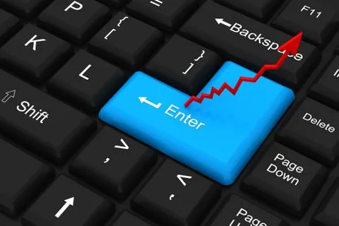 Business graph analyzing Stock Illustration