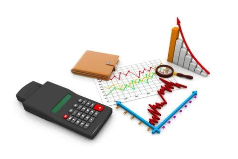 Business graph analyzing Stock-Illustration