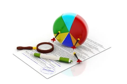 Business graph analyzing Illustrazione stock