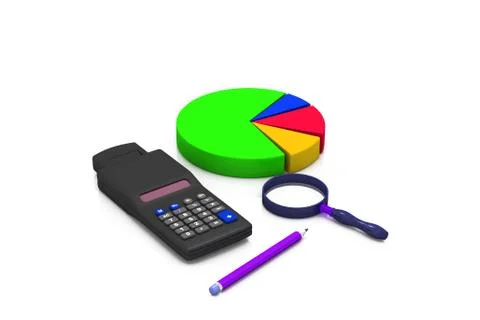 Business graph analyzing Stock Illustration