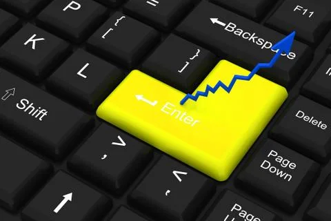 Business graph analyzing Illustrazione stock