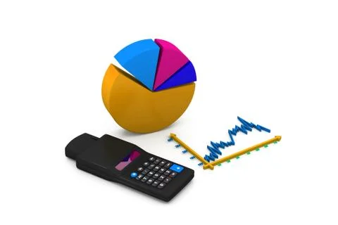 Business graph analyzing Stock Illustration
