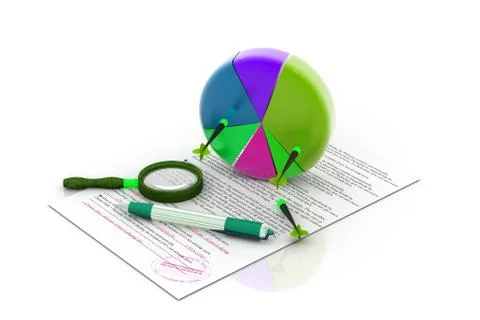 Business graph analyzing Stock-Illustration