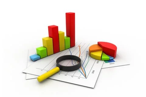 Business graph analyzing. Stock Illustration