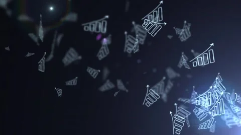 Business graph and chart. The concept of success in business. Video stock 54273501