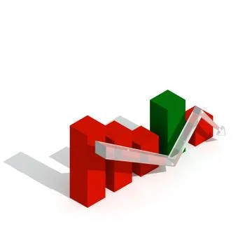 Business graph and chart Stock Illustration